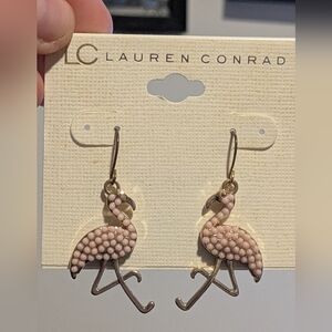 LC Lauren Conrad Pink Flamingo Earrings
